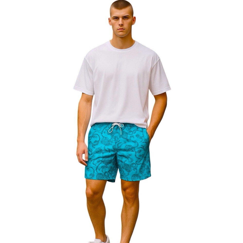 Saks Fifth Avenue Marine Board Shorts Men Color Teal size M